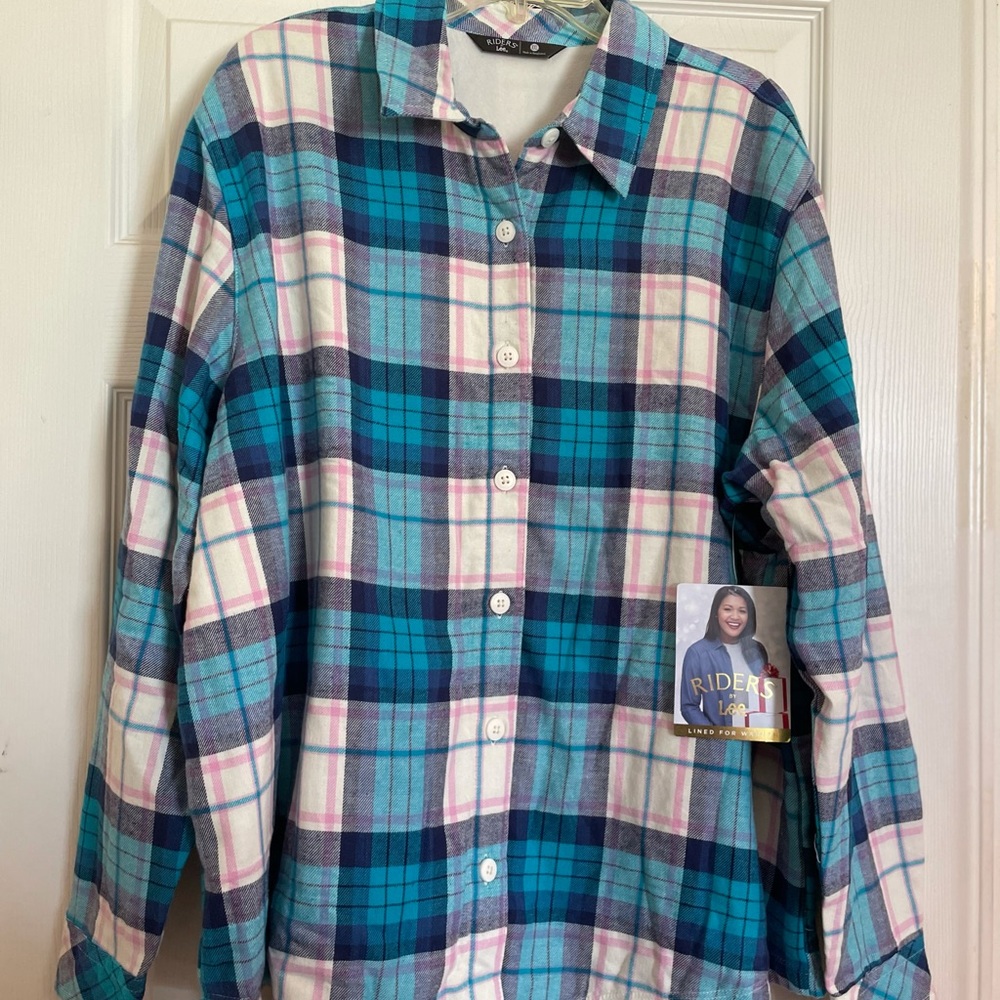 Plaid flannel shirt. New with tags.